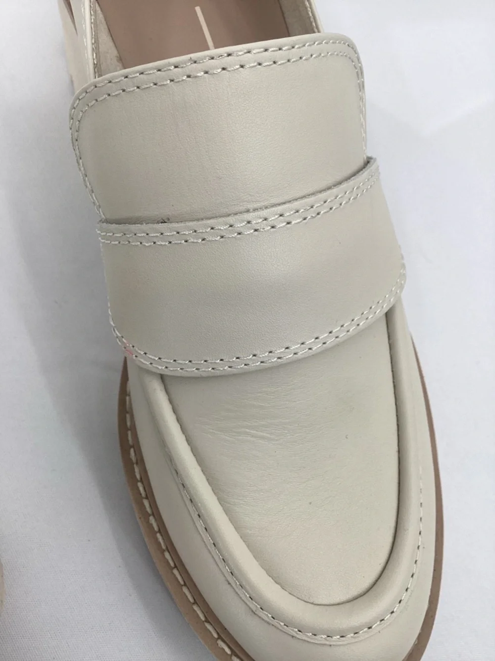 Dolce Vita Halona Lug-Sole Cream Platform Loafer
